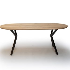 Eettafel plat ovaal met VV tafelpoot