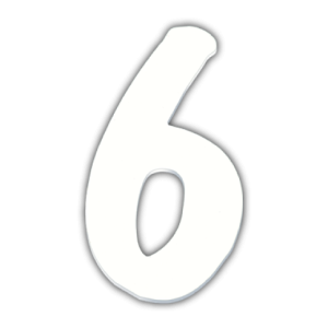 Kunststof witte huisnummers schrijfletter wit 100 mm. (art.2004)