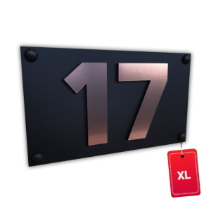 Moderne huisnummers design matzwart XL