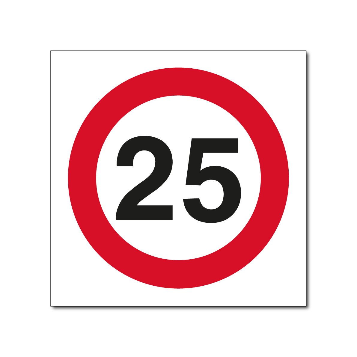 25km per uur bord / sticker (DRO171)
