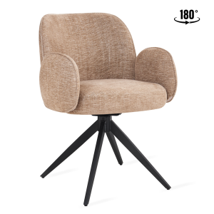 Eetkamerstoel Oslo – Taupe Armleuning