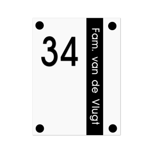 Naambord Acrylaat – Perspex 20×15 cm (art. 303)