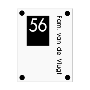 Naambord Acrylaat – Perspex 20×15 cm – Verticaal