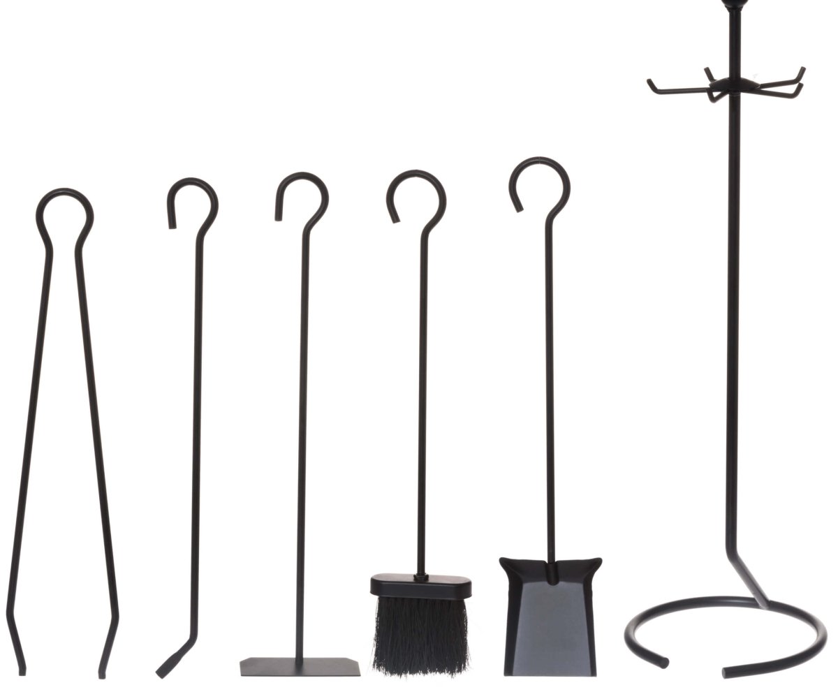 Mustang houtkachel gereedschap/schoonmaak set 5 delig - Afbeelding 2