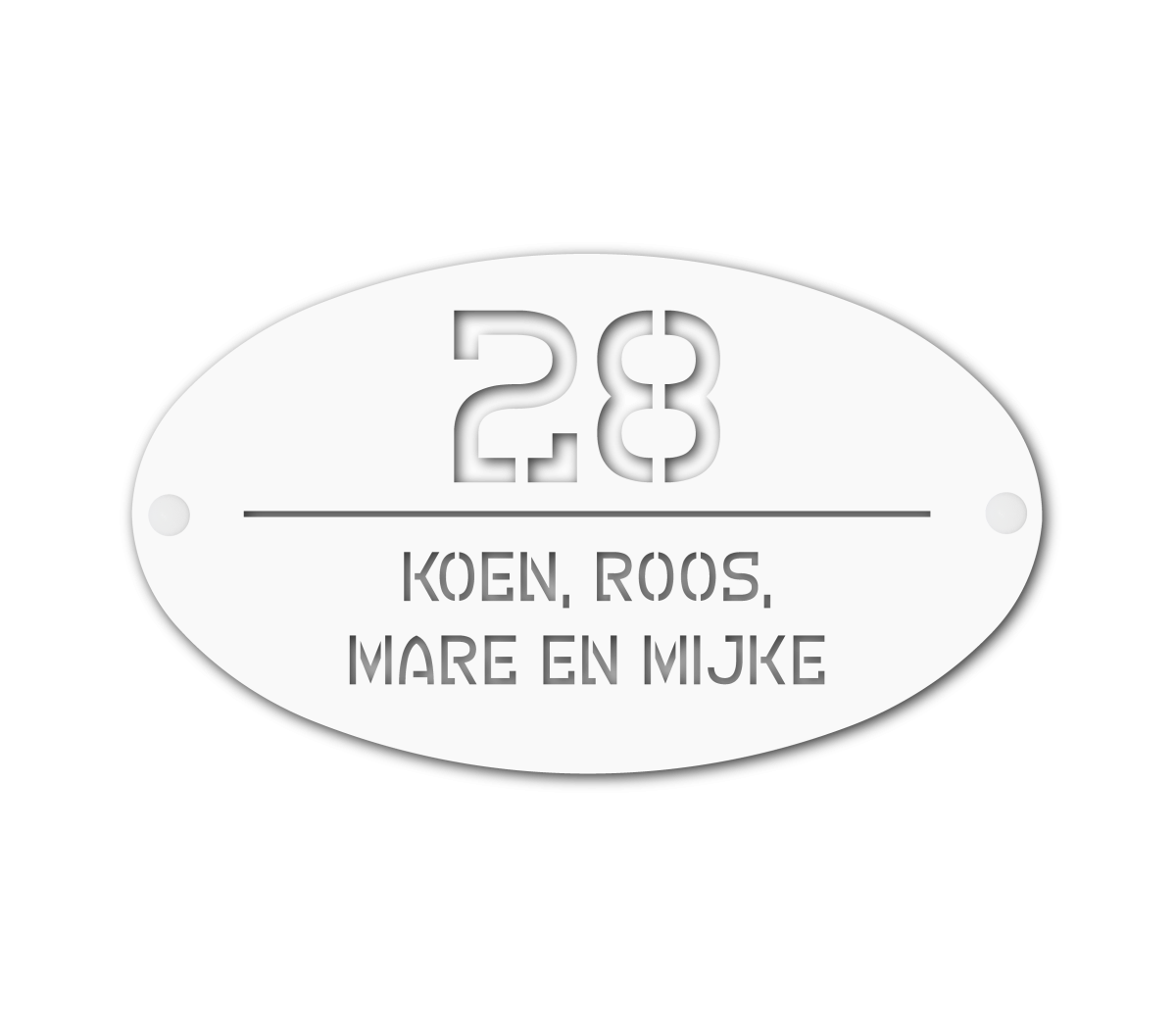 Naambordje Voordeur Matwit