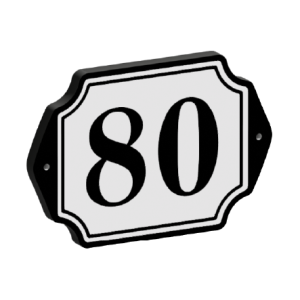 Klassiek huisnummerbord gelaagd 180×125 mm (536)