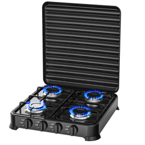 4 pits propaan / butaan kookstel – Propatech PKB 2100 Flamemaster – Zwart