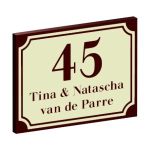 Retro look naambord – 200×150 mm. (art. 516)