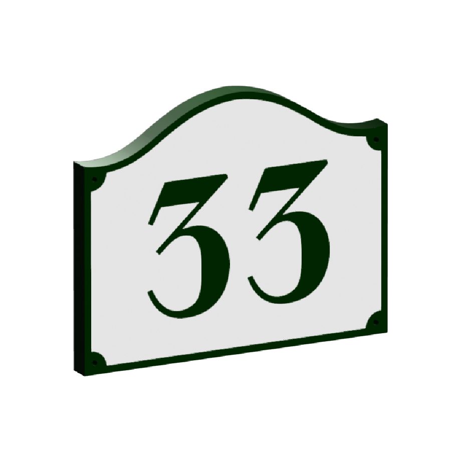 Klassiek Huisnummerbord gelaagd 240×190 mm (548) - Afbeelding 5