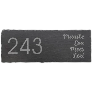 Leisteen naambord 300 × 110 mm