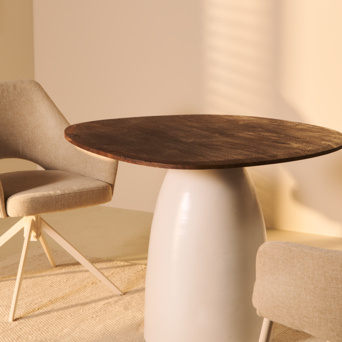 Eettafel Bora – Ø120cm Bruin - Afbeelding 3