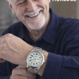 zilveren Senioren Horloge