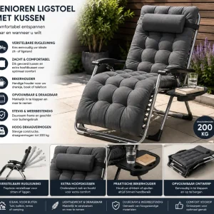 Senioren Ligstoel met Kussen
