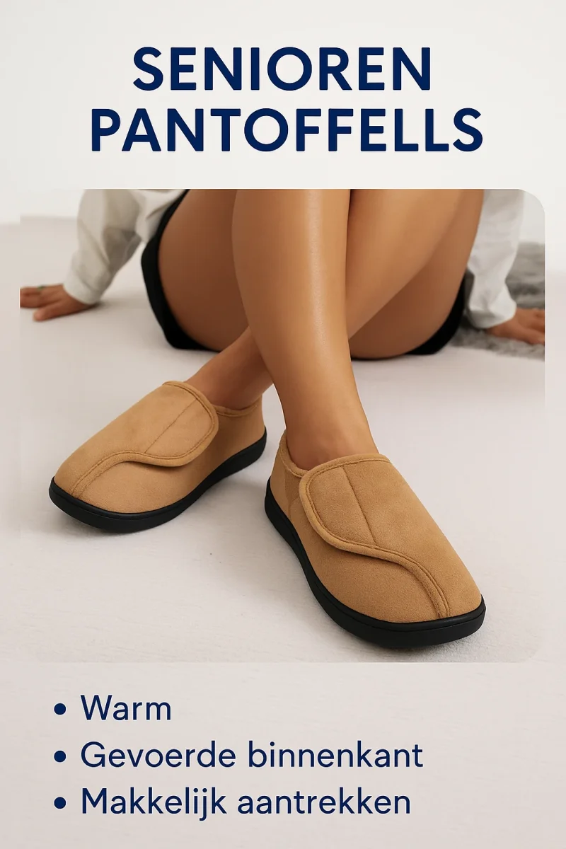 Senioren Pantoffels – Bruin - Afbeelding 2