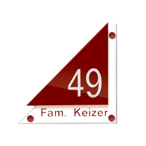 Naambord Acrylaat – Gravoglas (art. 1104)