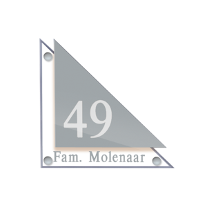 Naambord Acrylaat – Gravoglas (art. 1105)