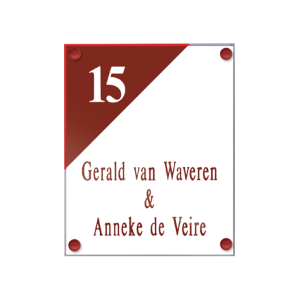 Naambord Acrylaat Perspex – Gravoglas (art. 1151)