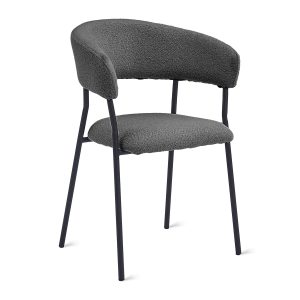 Eetkamerstoel Ava – Bouclé Antraciet