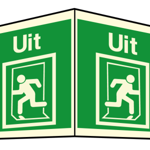 Nooduitgang driehoek  (NEV64W) Nalichtend