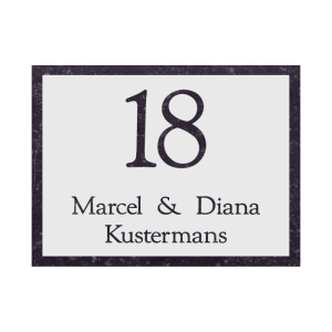 Naambord van Belgisch hardsteen 200 × 150 mm – 561C