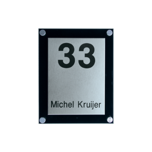 RVS / Perspex naambord 15×20 cm (666)
