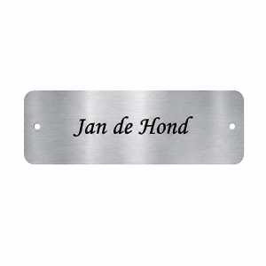 Naamplaat RVS voordeur