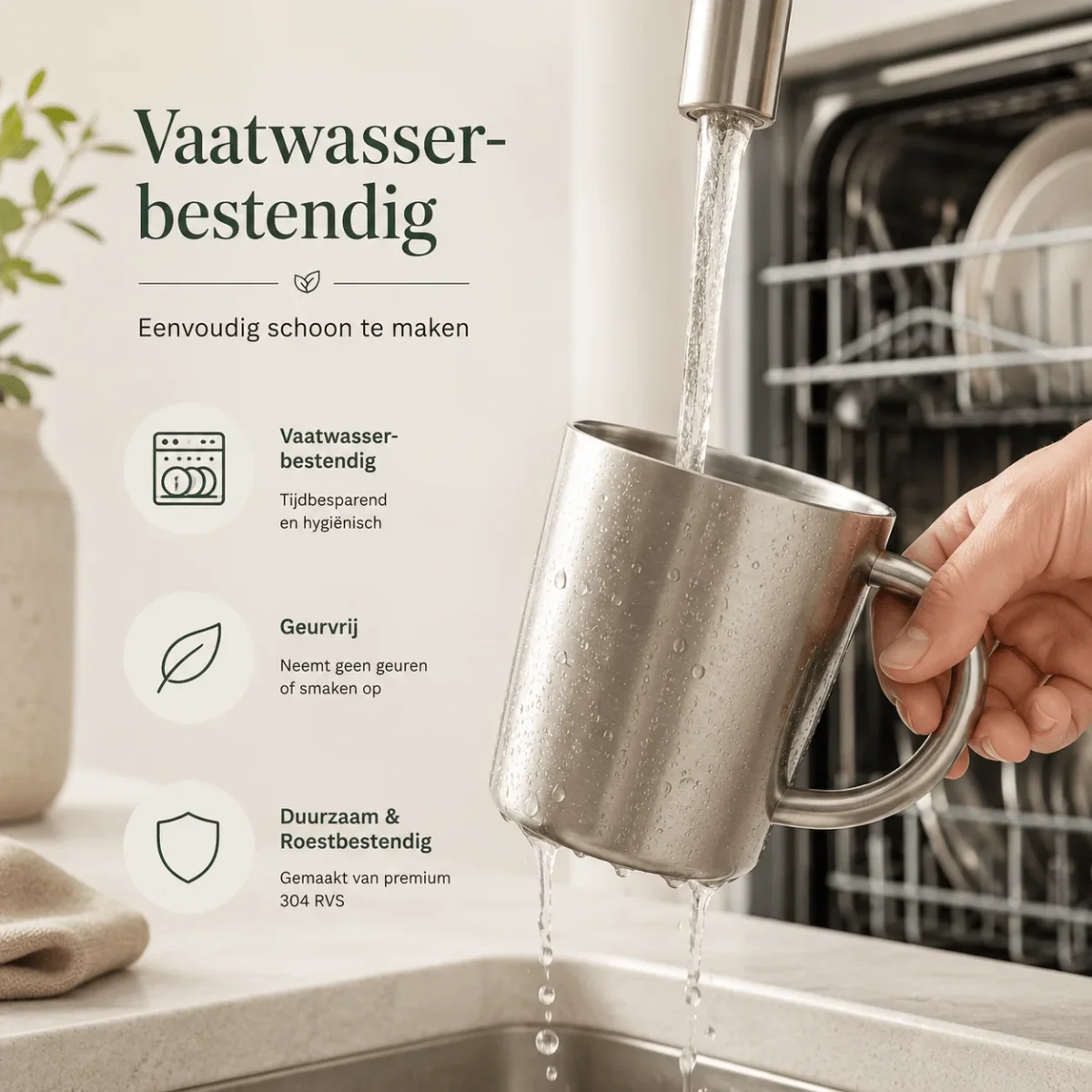 RVS Mok met Handvat - Afbeelding 6