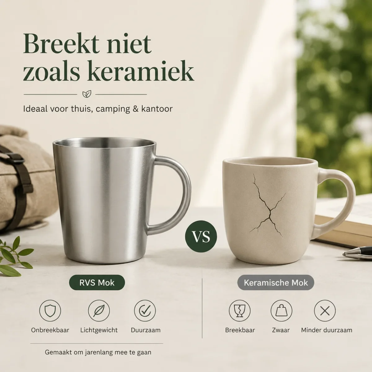 RVS Mok met Handvat - Afbeelding 3