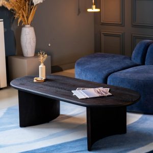 Salontafel plat ovaal halve maan – Wenge
