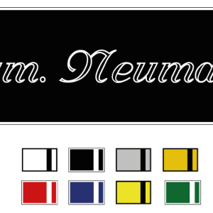 Kunststof naamplaatje 100x30mm. (art 3)