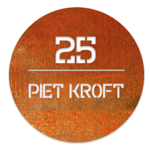 Naambord Cortenstaal Rond