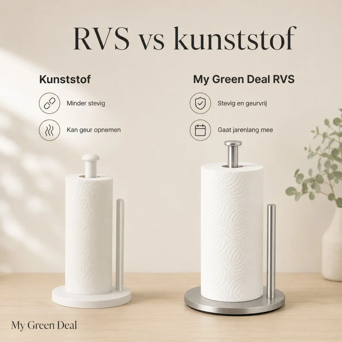 RVS Keukenrolhouder 30 cm - Afbeelding 5