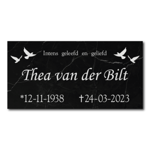 Gedenkplaat Zwart Marmer