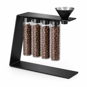 RVS koffieboonhouder zwart