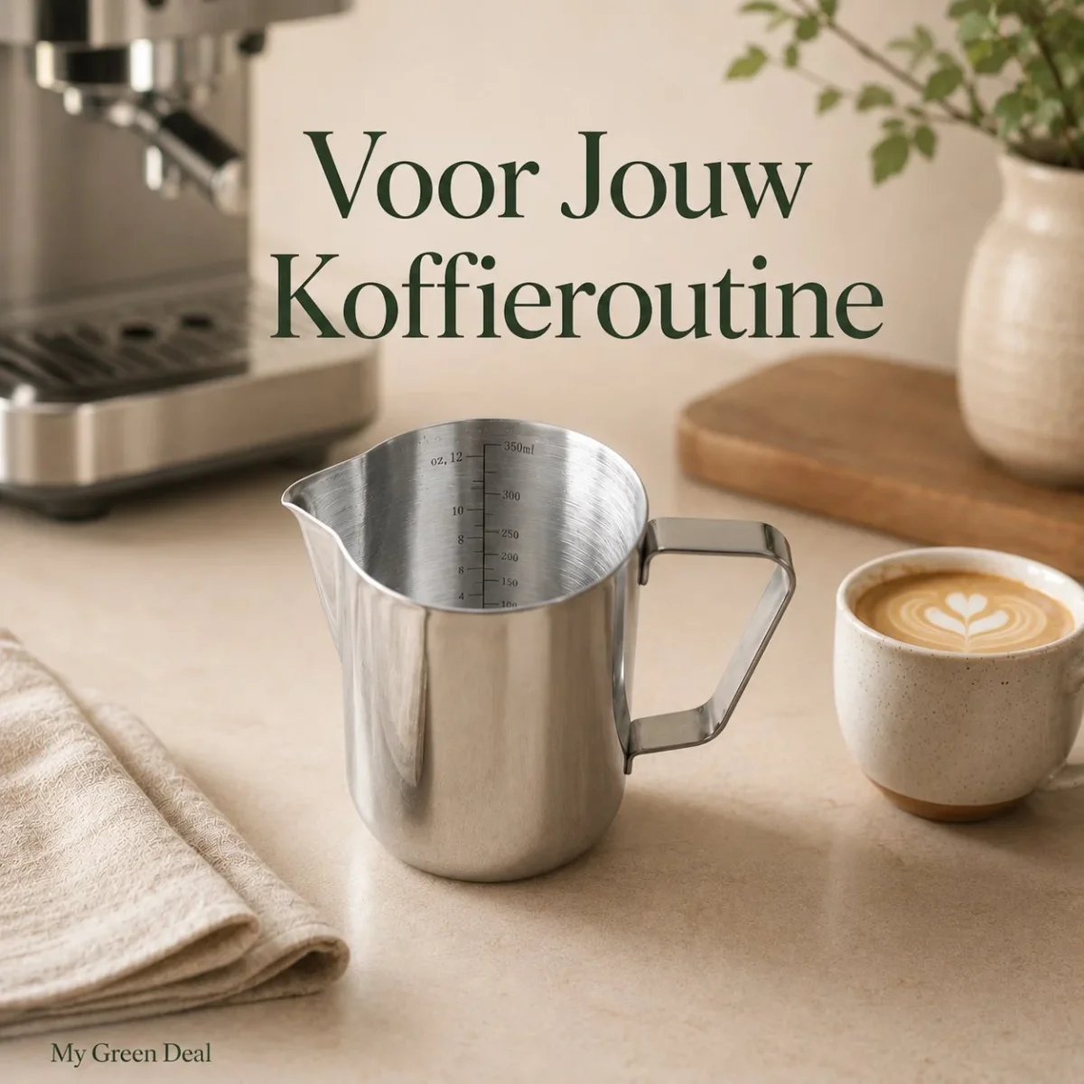 RVS Melkkan Zilver 350ml – Barista Pitcher - Afbeelding 7