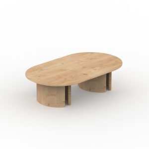 Salontafel plat ovaal volle maan